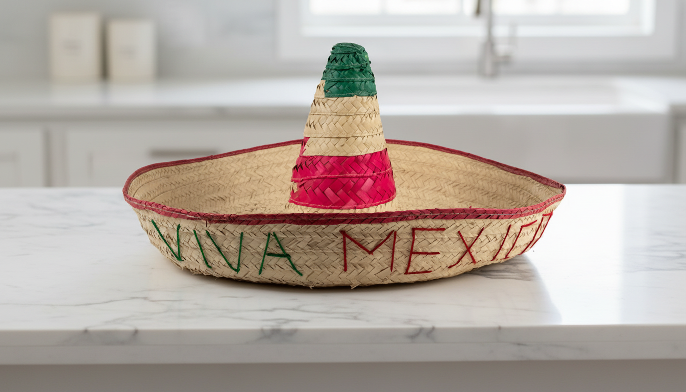 Tricolor VIVA MEXICO JUMBO straw hat
