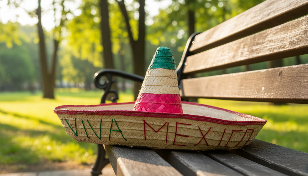 Tricolor VIVA MEXICO JUMBO straw hat