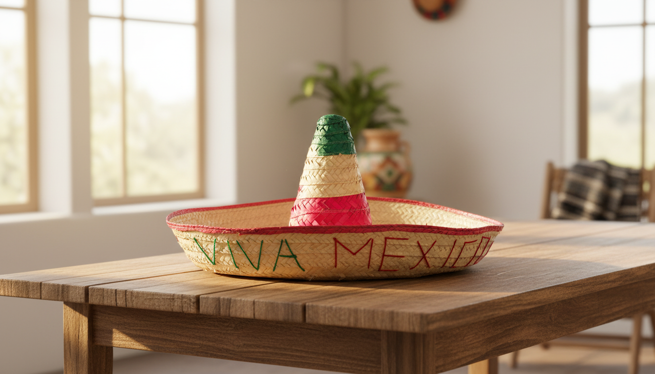 Tricolor VIVA MEXICO JUMBO straw hat