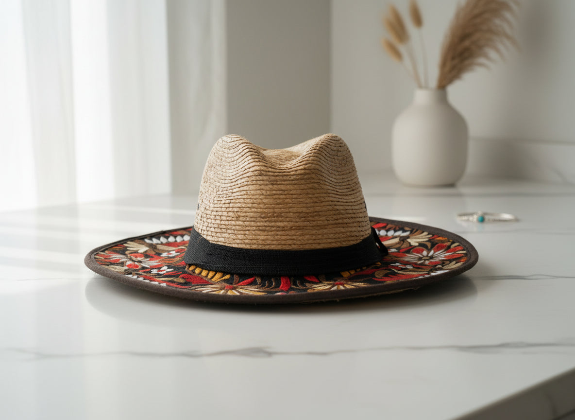 Embroidered STRAW hats