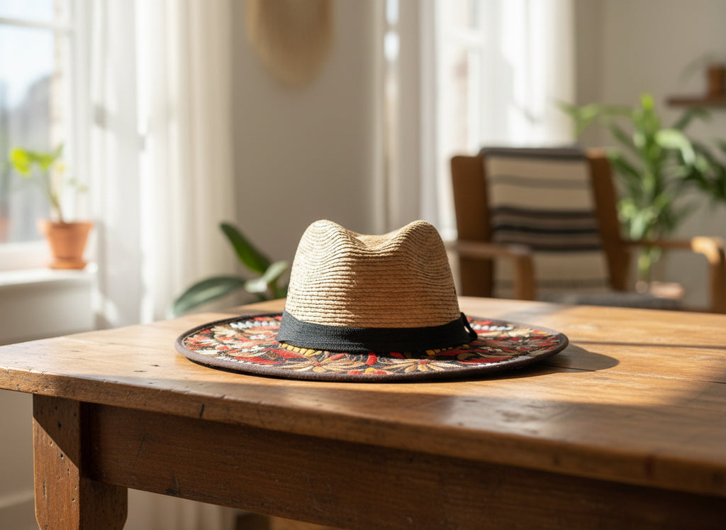 Embroidered STRAW hats