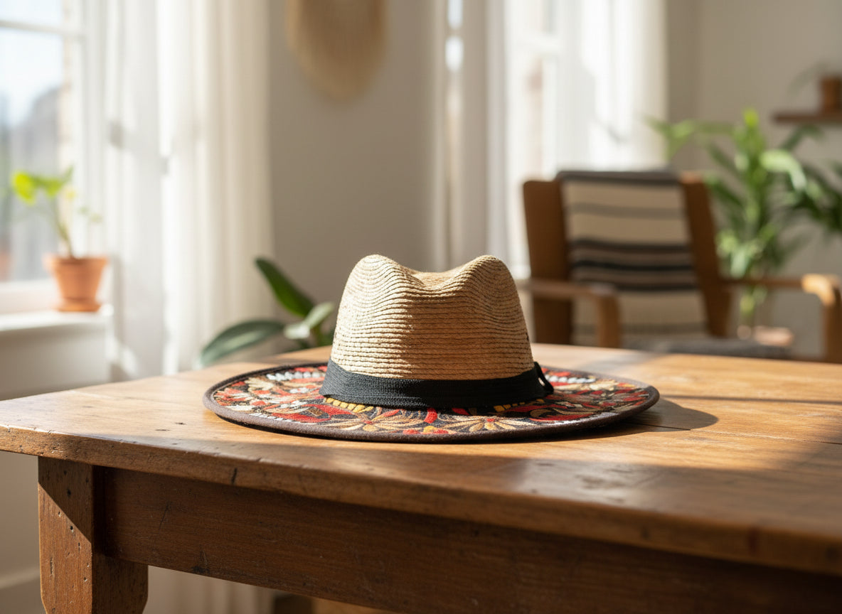 Embroidered STRAW hats