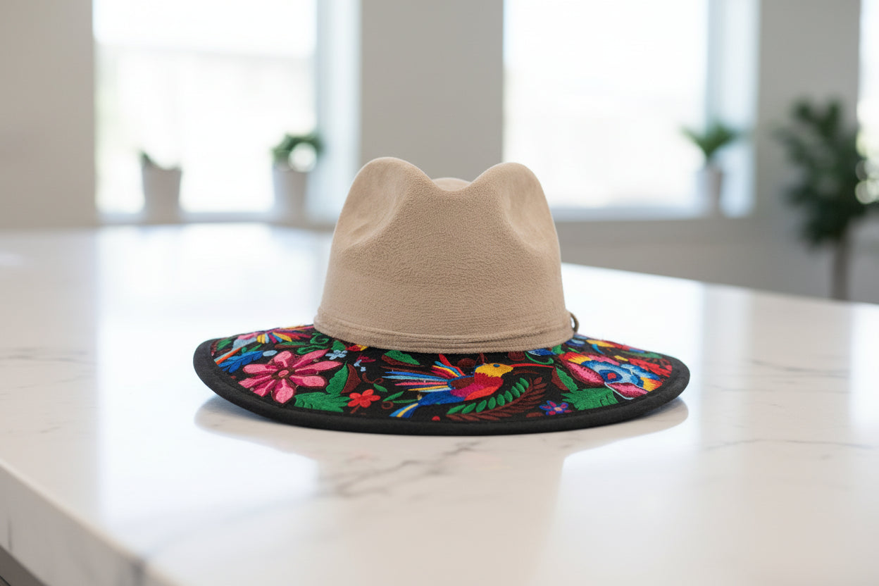 Embroidered SUEDE hats