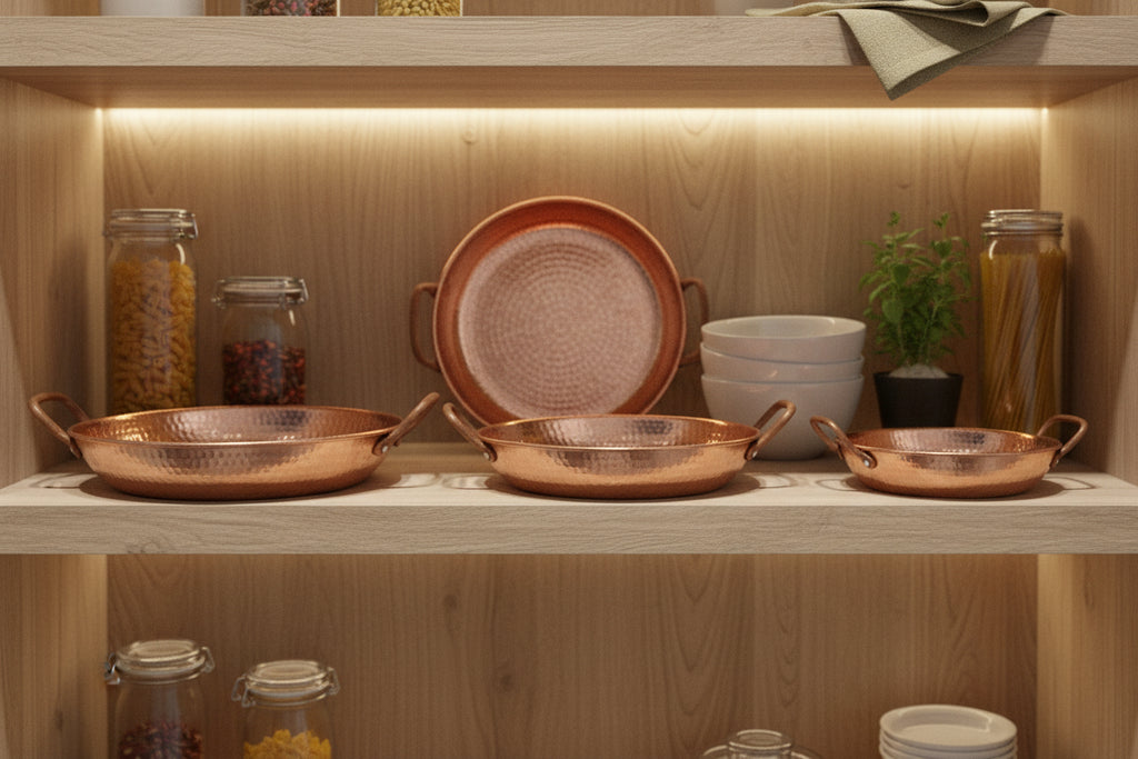 Set of 3 Copper Casserole´s