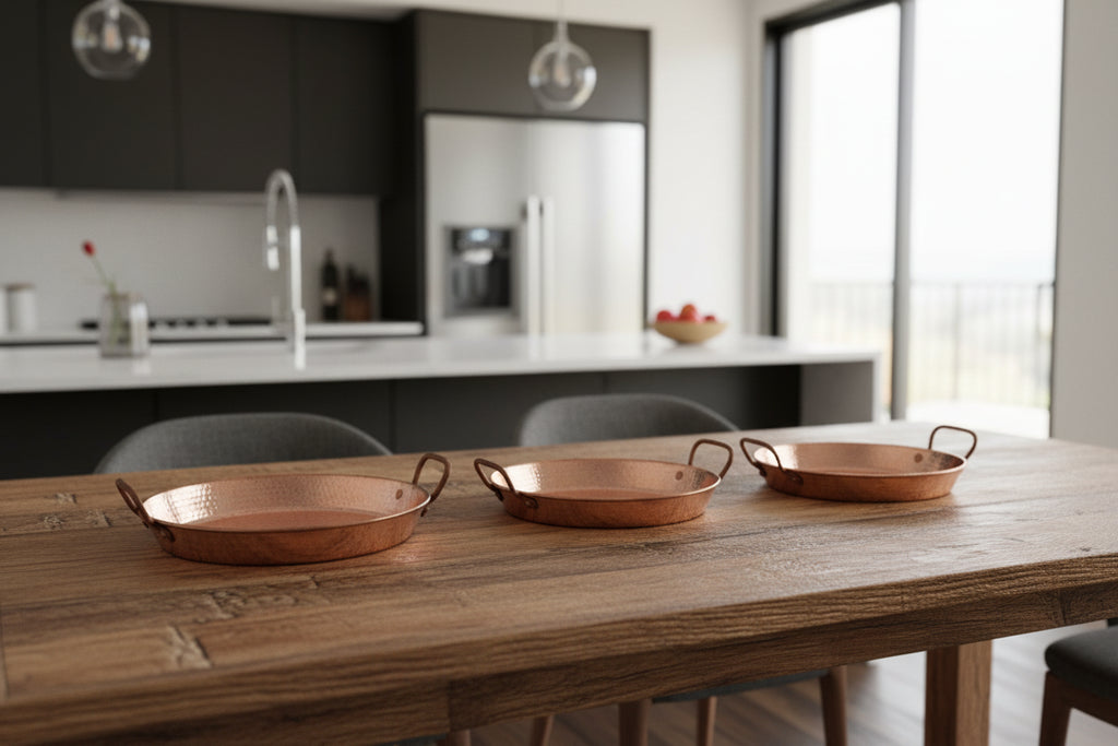 Set of 3 Copper Casserole´s