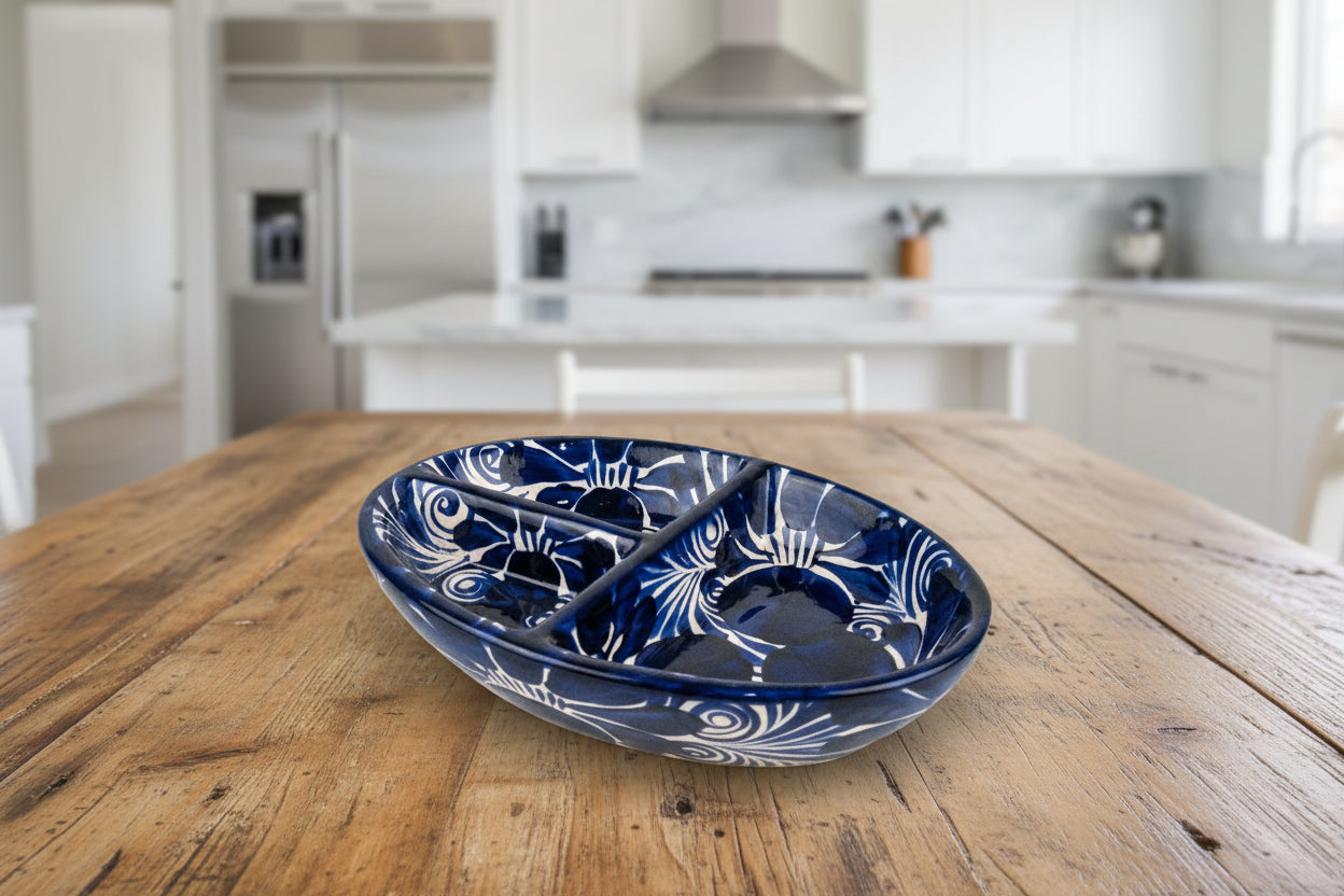 Ceramic sauce container 3 spaces