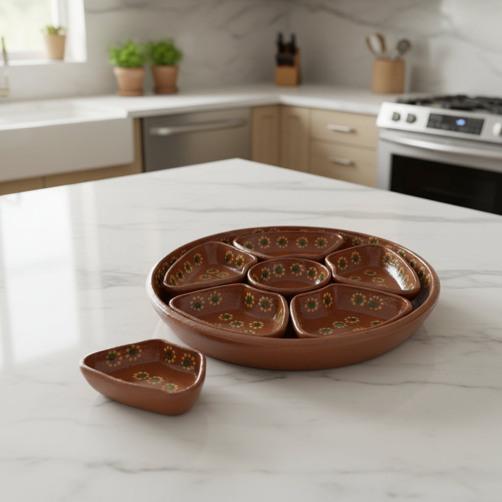 6 Sauces clay container
