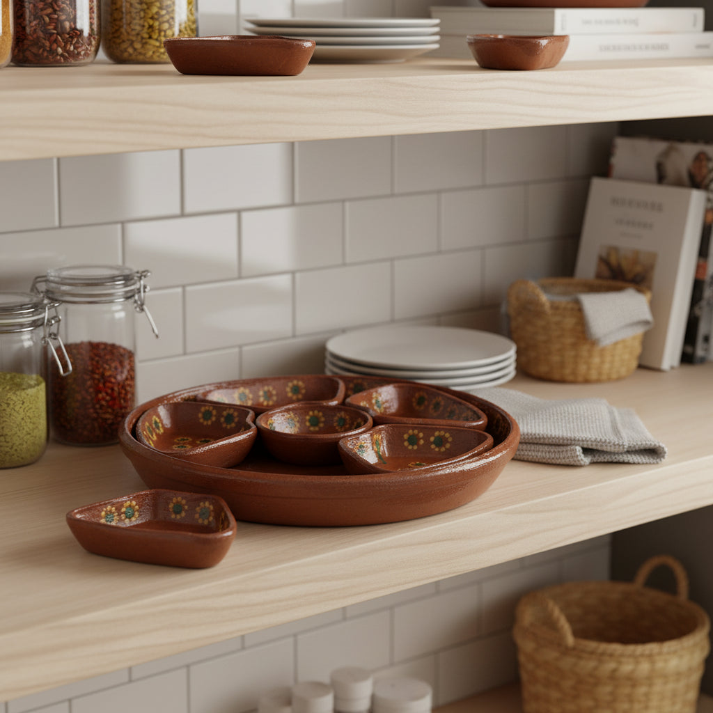 6 Sauces clay container