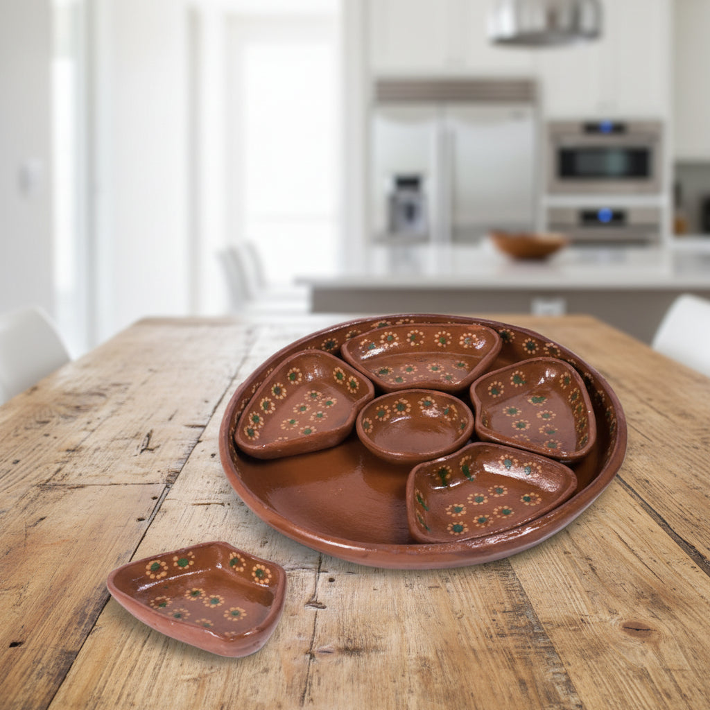 6 Sauces clay container