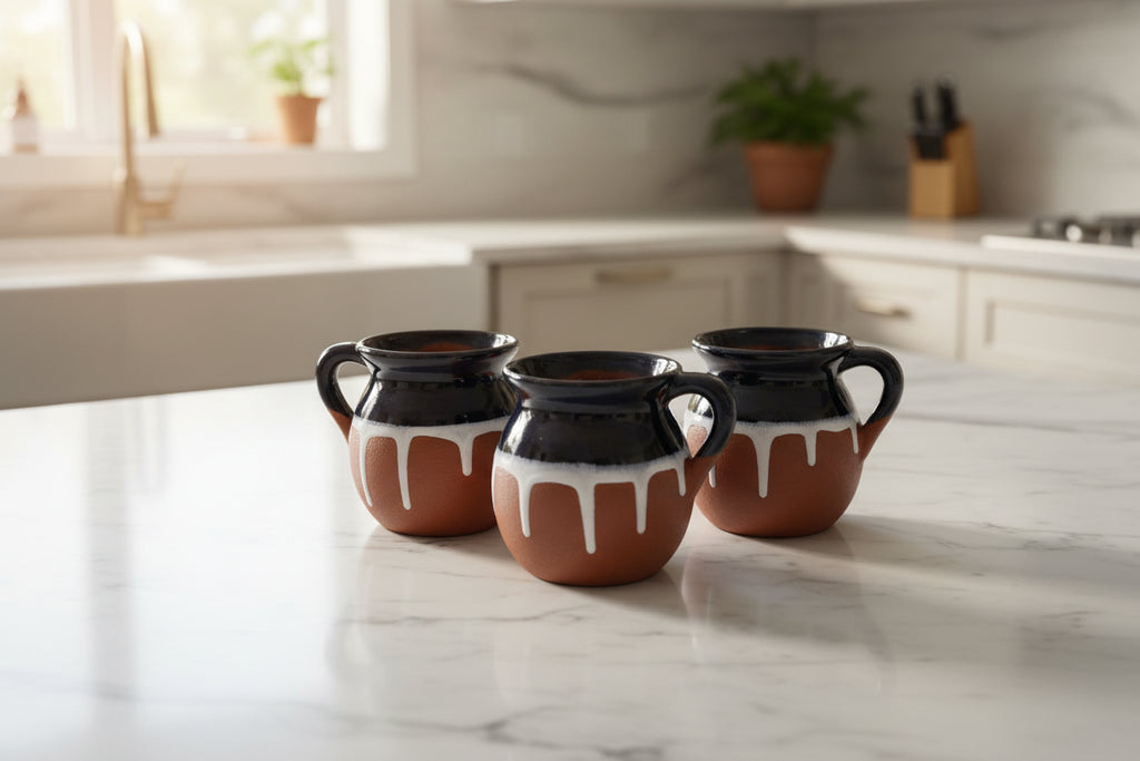 Set of 4 cups CHORREADA STYLE WHITE