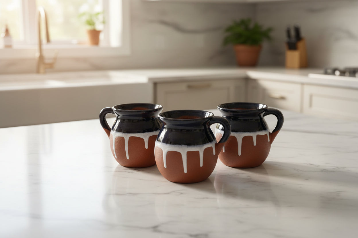 Set of 4 cups CHORREADA STYLE WHITE