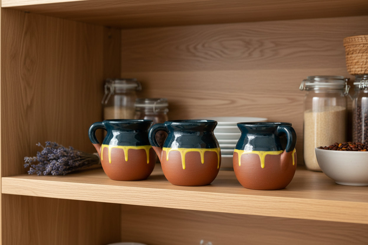 Set 4 cups CHORREADA YELLOW