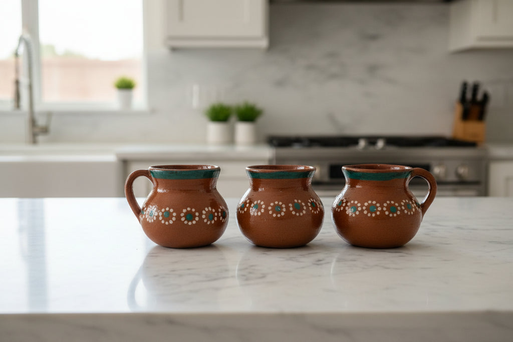 Set of 4 Margarita clay cups