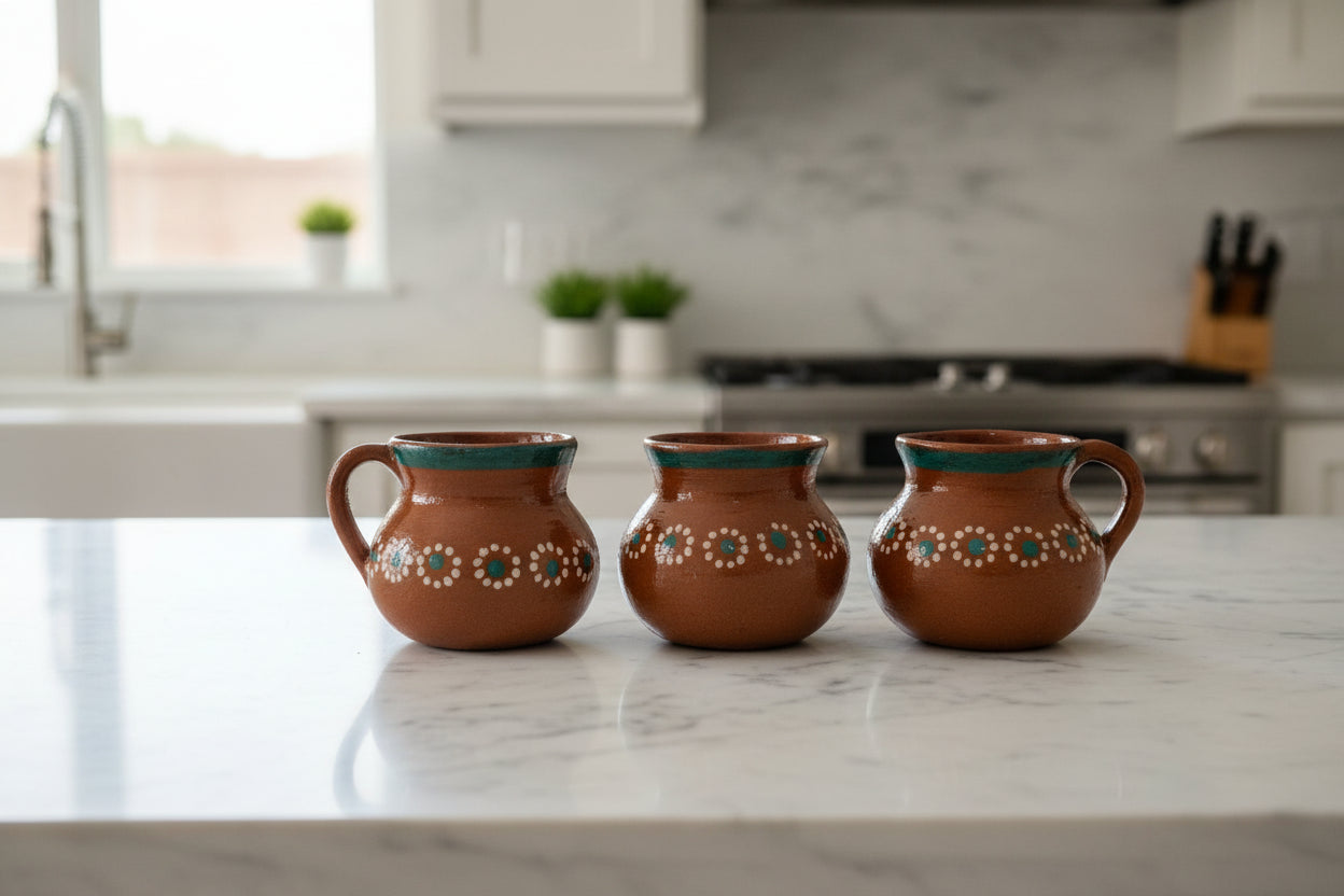Set of 4 Margarita clay cups