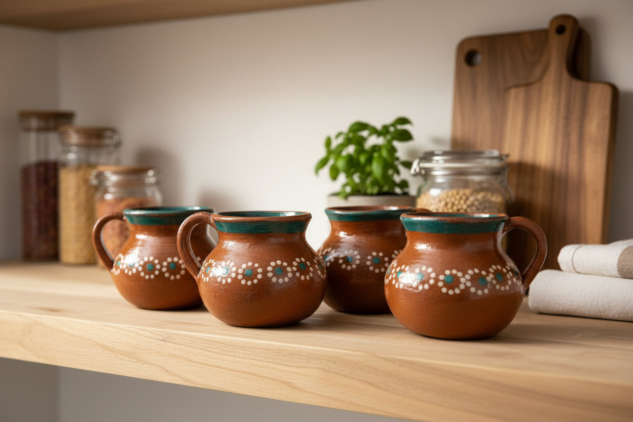 Set of 4 Margarita clay cups