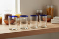 SET de 4 vasos de vidrio soplado AZUL