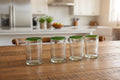 SET de 4 vasos de vidrio soplado VERDE