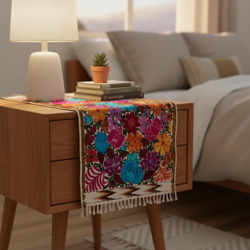 Chiapas embroidered table runner