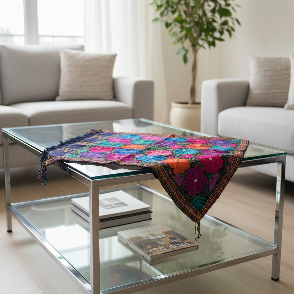 Chiapas embroidered table runner