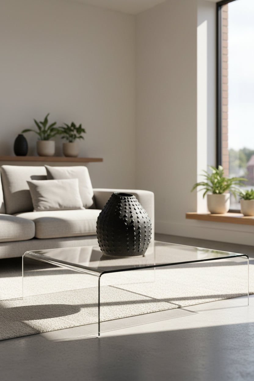 Black clay vase