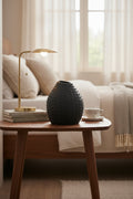 Black clay vase