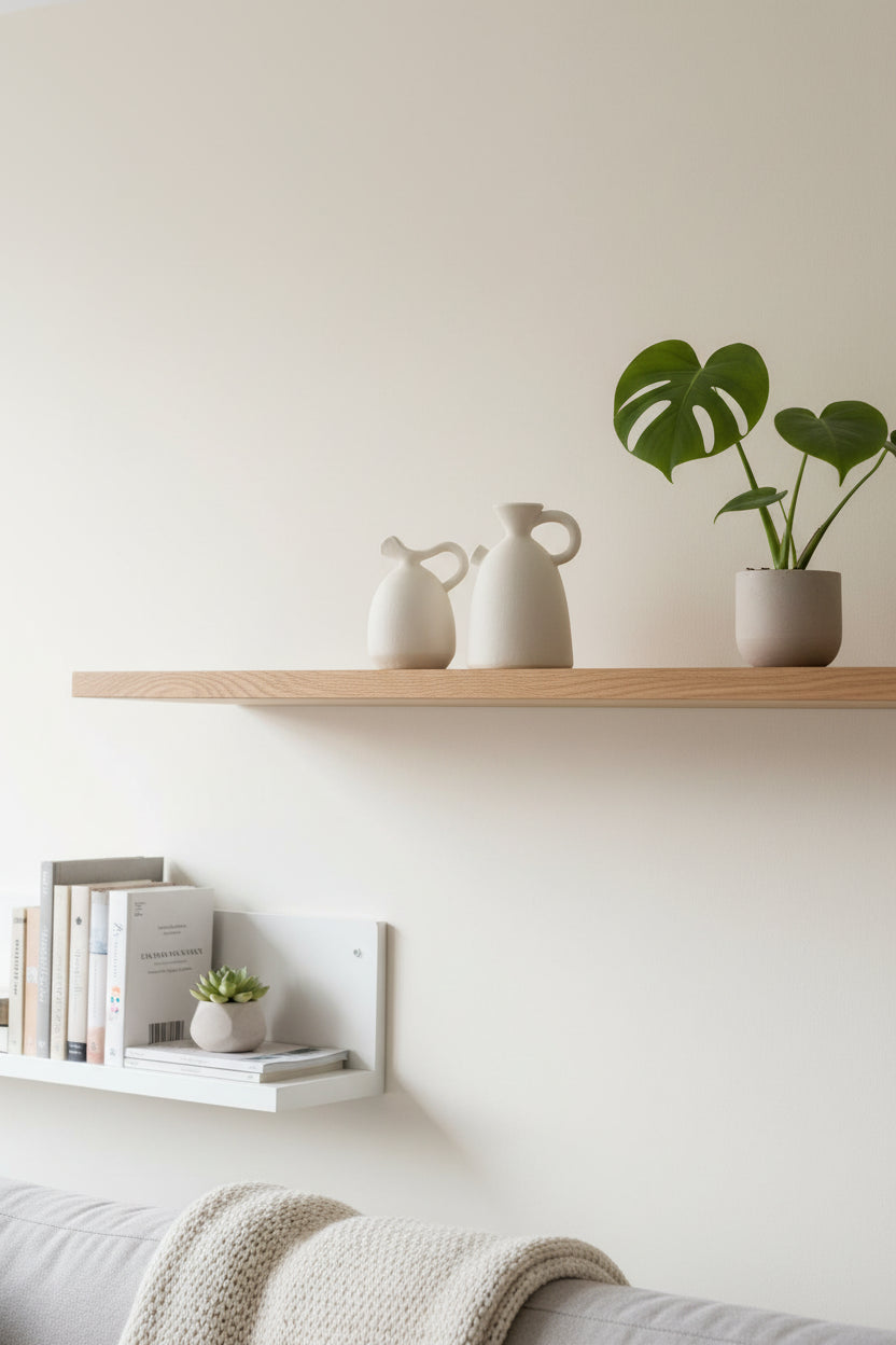 Pair of white clay "Shower style"