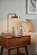 Pair of white clay "Shower style"