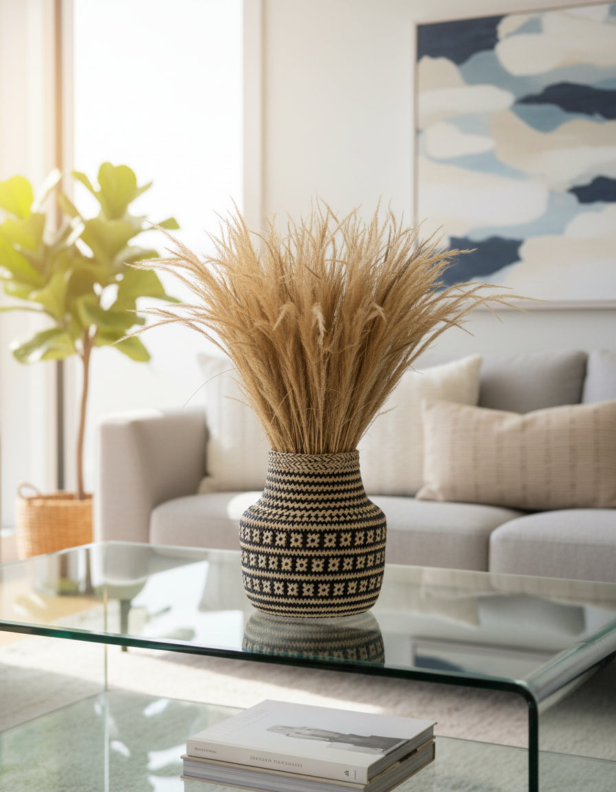Hand made palm vase