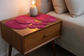 Mexican pink SET 4 plate places & 4 coasters