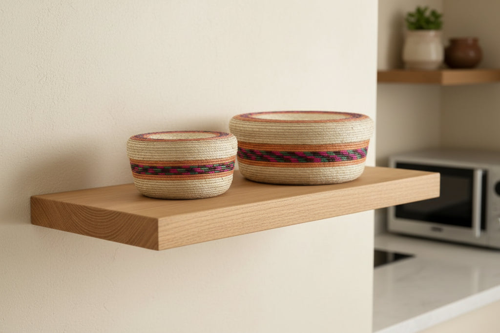 Straw tortilla warmer DUO natural with mango