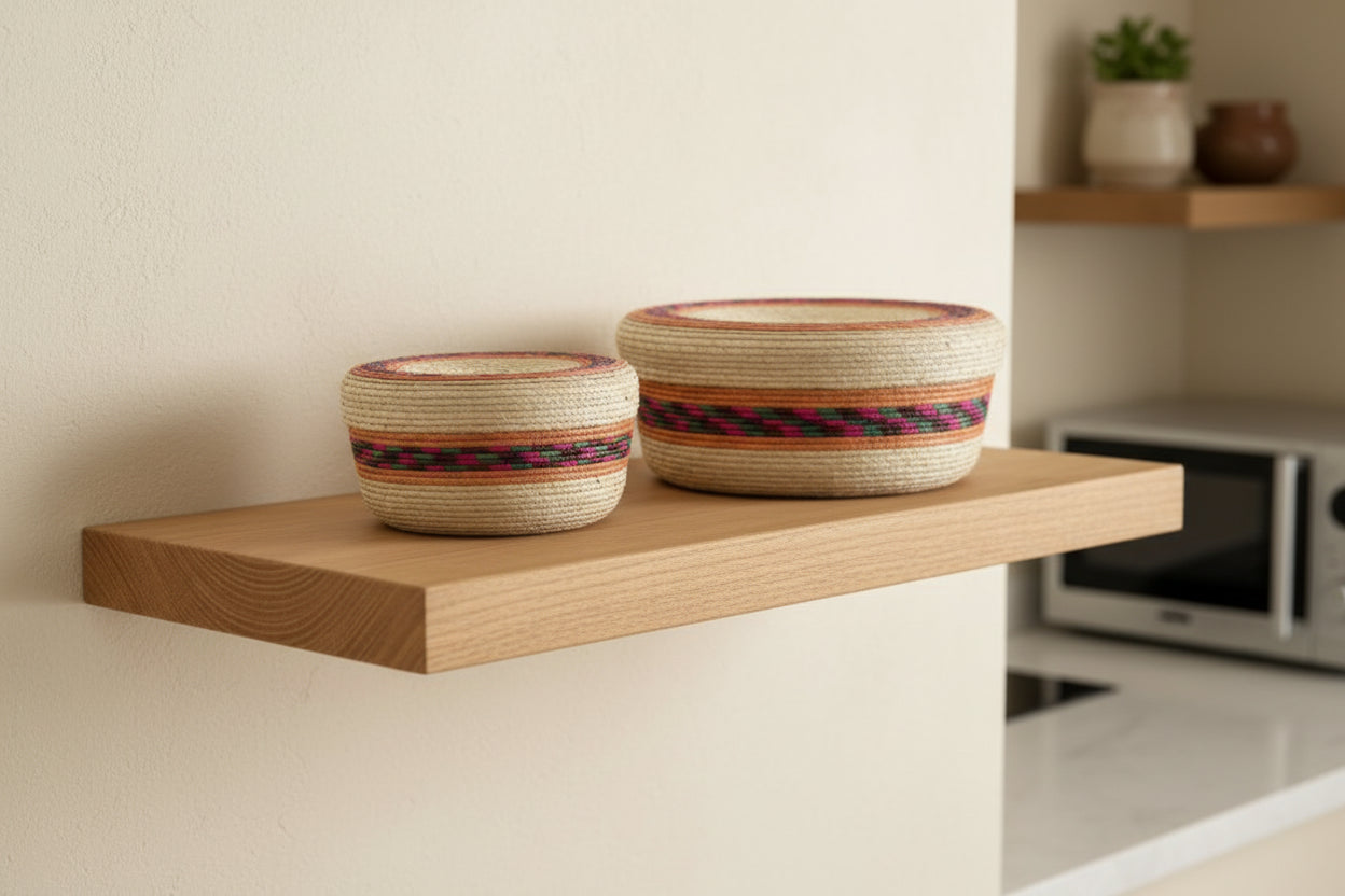 Straw tortilla warmer DUO natural with mango
